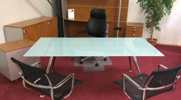 bureau plateau verre
